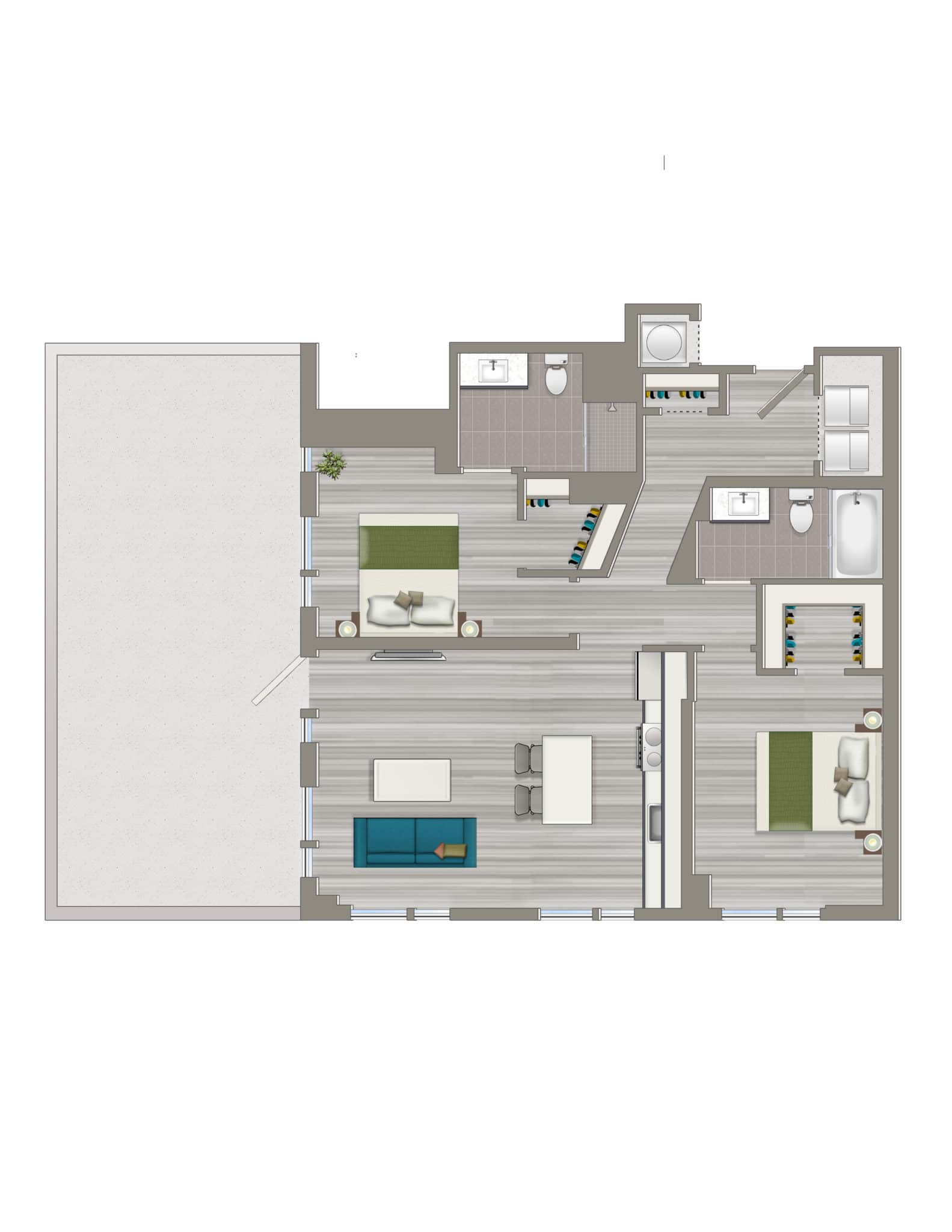 Avec-on-H-Street-two-Bedroom-floorplan-J