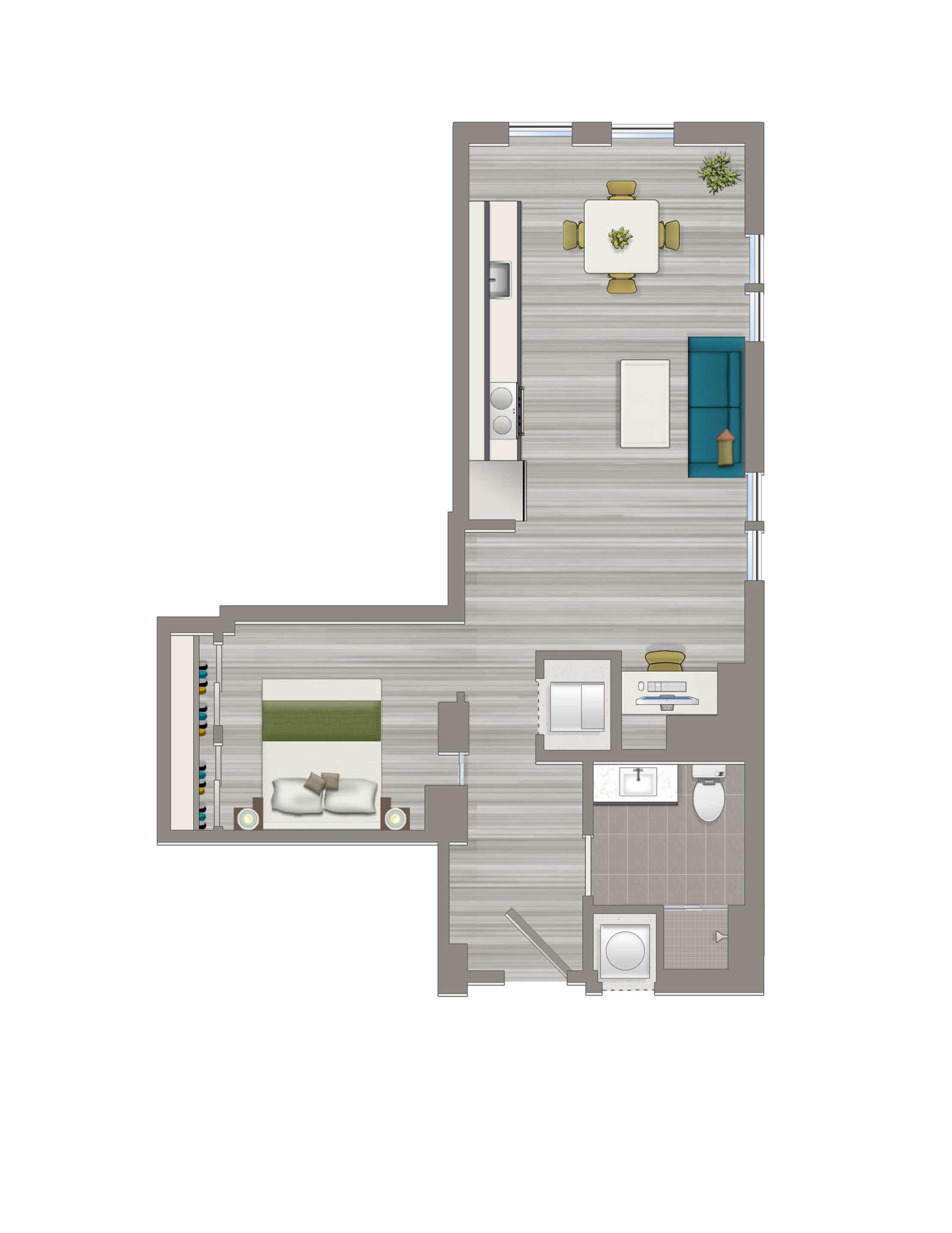 Avec-on-H-Street-One-Bedroom-D-Floorplan