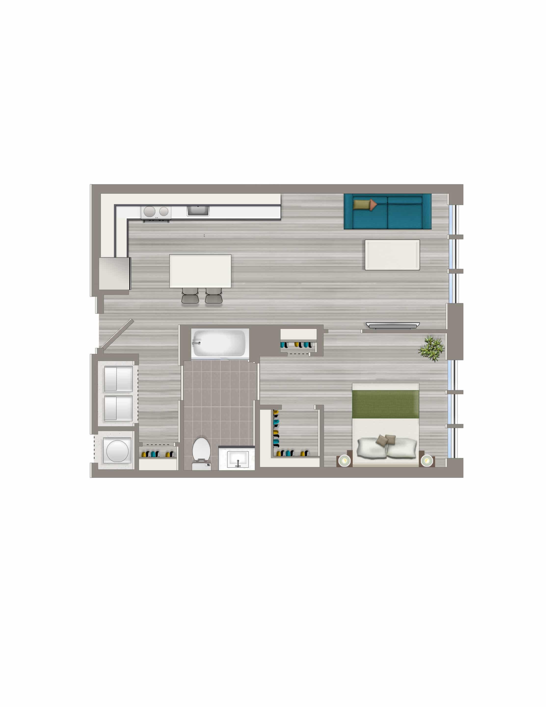 Avec-on-H-Street-One-Bedroom-G-Floorplan